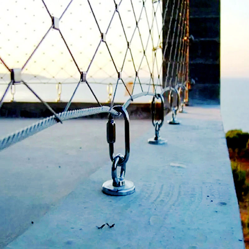 Zoo animal exhibit stainless steel rope mesh