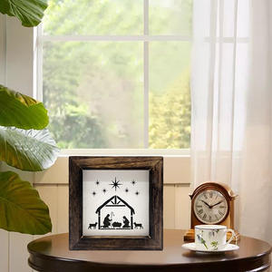 UIONEN Craft DIY 0395 Classic Wooden <b>Desktop</b> Decoration Ornaments Home Holiday Decorations Solid <b>Wood</b> One-Piece Custom - Product Image 5