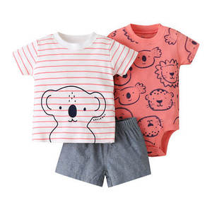Conjunto de Ropa de Verano para Bebé Niño de 6 a 24 Meses, 3 Piezas: Pantalones Cortos, Camisa y Mameluco - Product Image 5