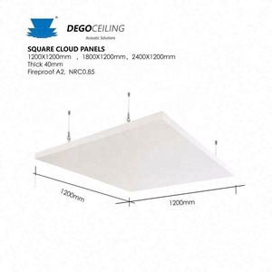 Paneles de Techo Colgantes de 4x8 pies, Paneles de Aislamiento Acústico de Lana de Fibra de Vidrio Ignífuga, Económicos, Suspensos, con Buena Absorción Acústica - Product Image 2