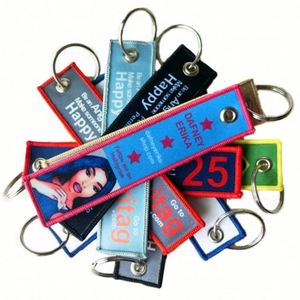 Sublimation Logo Jet Tags Custom Flight Jet Tag Anime <b>Personalized</b> Embroidery Key Chain - Product Image 6