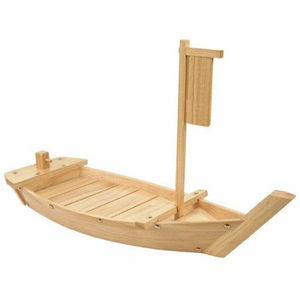 ESTICK, equipo de restaurante ecológico japonés, barco de <span class=keywords><strong>sushi</strong></span> dorado de madera personalizado, 50cms a la venta - Product Image 2