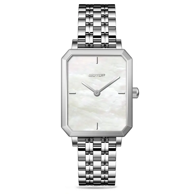 Reloj de diseño Milanese para mujer, pulsera cuadrada de lujo, relojes de plata para mujer