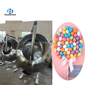 Machine de production automatique d'enrobage par pulvérisation de mélange de poudre de graines de sucre de praliné de haricot de chocolat de fruits secs - Product Image 5