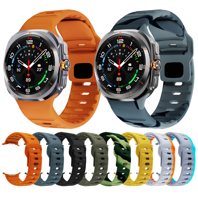 Eraysun Watch Silicone Wave Reverse Buckle Watch Band for Samsung Galaxy Ultra Accessories Smart Watch Bands