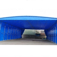 Abri de stockage pliant moderne en métal et PVC, à ouverture coulissante, pour garage extérieur, abri de voiture et entrepôt - Meilleures ventes