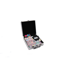 Jeu de dominos mexicains D12 Double Twelve, blanc, non toxique, taille personnalisée, étui en aluminium, dominos de qualité supérieure