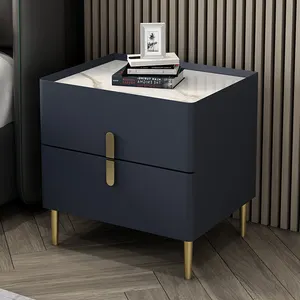 Simple Design Bedroom Drawer Bedside Table High End Nightstand Furniture Night Stand With Metal Legs