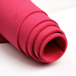 جلد شمواه مزدوج من الجلد المدبوغ وصديع البيئة جلد ميكروفايبر معاد تدويره للأحذية جلد صناعي للأحذية من جلد الغزال المايكروفايبر - Product Image 5