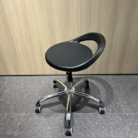Tabouret de bar classique en PU noir avec support lombaire, chaises de bar de travail esthétiques pour club, magasin, bureau, salle d'exposition, salle d'attente, boutique