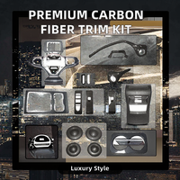 Kit de garnitures intérieures en fibre de carbone ABS pour accessoires de voiture, compatible BYD Atto 3 2021 2022 2023, en plastique durable