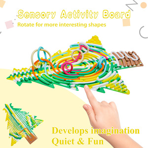 Tablero de actividades sensoriales de silicona KTL, juguete educativo con forma de árbol de Navidad para niños de 4 a 6 años, DIY, sin batería - Product Image 5