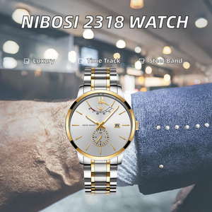 For 2318 Luxury Business Fashion <b>Men's</b> <b>Quartz</b> <b>Watch</b> Alloy Case Glass Dial Stainless Steel Band - Product Image 2