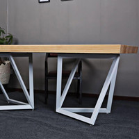 Muebles de oficina de estilo americano, de conferencias de mesa y silla tira larga de madera maciza, escritorio de oficina de estilo industrial creativo