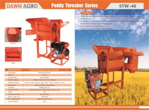 DAWN AGRO Pirinç Harman Makinesi Otomatik Kabuk Soyma Makinesi Yüksek Verimli Tam Dişli Çiftlik Hasat Ekipmanı - Product Image 2