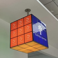 La boîte à lumière LED étanche du cube acrylique Cabu peut être suspendue au plafond pour la décoration et la publicité