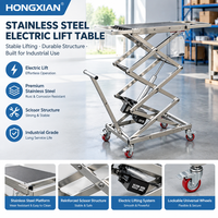 Plateforme élévatrice mobile à ciseaux, table de travail télécommandée en acier inoxydable, installation au plafond de l'armoire, hauteur de levage de 2 à 2,5 m