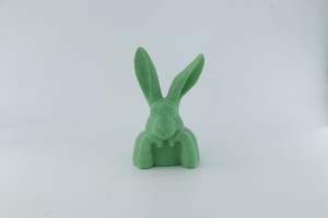 Decoración de Pascua Conejo de pie Plástico Flocado Mr Thinking <span class=keywords><strong>Rabbit</strong></span> Estatuilla Estatua para vacaciones de Pascua - Product Image 5