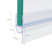 Guida 541019 Waterdichte Pvc Douchedeur Wandgemonteerde Glazen Tot Glazen Afdichtingsstrip Voor 8-12Mm