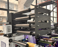 Machine d'impression flexographique automatique 6 à 8 couleurs en ligne pour films d'étiquettes adhésives et feuilles d'aluminium, impression rouleau à rouleau