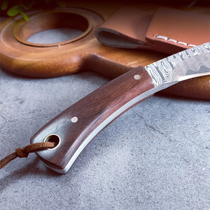 Outdoor fruit <b>knife</b>, Mongolian hand-held meat <b>knife</b>, carving, self-defense, collection, straight <b>knife</b>, wilderness camping - Product Image 3