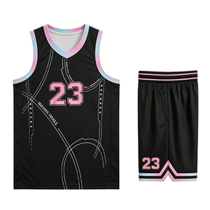 Set di <span class=keywords><strong>Felpe</strong></span> da <span class=keywords><strong>Basket</strong></span> con Logo Personalizzato Stampato Digitalmente in Mesh Traspirante in Poliestere ad Asciugatura Rapida e Assorbimento dell'Umidità - Product Image 1