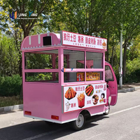 Nouveau design, camion de vente de nourriture électrique à 3 roues, imprimé sur mesure, chariot à snacks mobile pour marché nocturne de rue