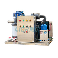 Système de machine à glace à boue glycolée en acier inoxydable 316, évaporateur de glace 1t 2t, avec engrenages, PLC et roulements, usage commercial