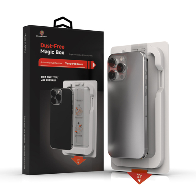 High Quality Dust-Free Magic Box Tempered Glass Screen Protector Installation Kit for Iphone 16 17 Pro Max