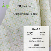 Nouveau tissu en viscose et nylon léger, respirant et écologique, imprimé de motifs floraux et de losanges de style chinois, pour Hanfu et costume Tang