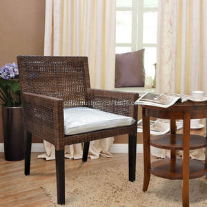 Handmade Rattan Wicker <b>Dining</b> <b>Chair</b>, featuring solid wood craftsmanship, adjustable comfort, and a vintage antique look - Product Image 1