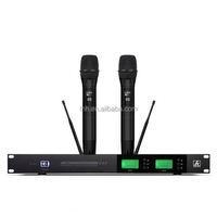 TNH PM-GT230 chœur chantant micro professionnel UHF 2 canaux système de microphone sans fil portable pour groupe de scène et culte d'église