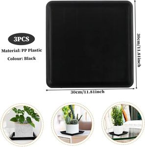 Groothandel Binnentuin Bloempot Schotelbakken Watervanger Zwart Plastic Vierkant Plantenbak - Product Image 6