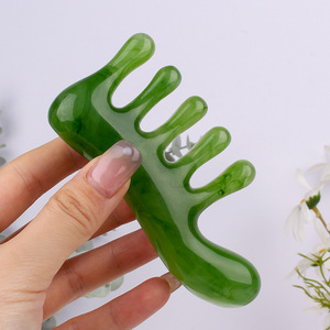 Venta caliente resina plástico peine acupresión masaje Gua Sha cabello cuero cabelludo masajeador para alivio del dolor de cabeza - Product Image 3