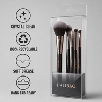 Boîte pliante transparente en PET avec trou de suspension personnalisé, emballage transparent imperméable en gros pour la présentation de produits de beauté et de maquillage
