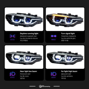 Especial para BMW Serie 3 F30 2013-2018 montaje de faros LED cuchara foco para 320i 325i luz amarilla tipo DRL - Product Image 5