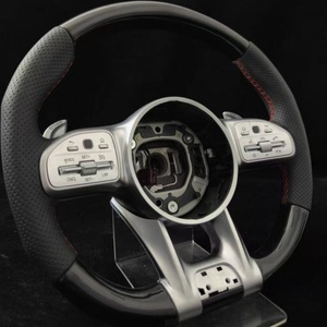 พวงมาลัยรถหนังสำหรับ <span class=keywords><strong>Mercedes</strong></span> Benz W206 W205 W204 W222 W223 W213 W177 W463 AMG GT GLS63 GLE63พวงมาลัย SL63 - Product Image 4