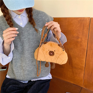 Nuova Borsa a Tracolla Piccola in Cotone con Cartone Animato Capibara, Borsa a Tracolla per Bambina, Borsa a Tracolla per Monete, Borsa a Tracolla per Chiavi, Regalo Scambio, Borsa a Tracolla Carina a Forma di Bambola - Product Image 5