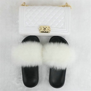 Sandali Ciabatte in Vera Pelliccia di Volpe da Donna, Oltre 20 Stili, Ciabatte Aperte in Vera Pelliccia di Volpe per Bambina, Ciabatte da Donna in Vera Pelliccia a Punta Aperta e Suola Piatta - Product Image 3