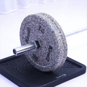 Tapis d'haltères de fitness Tampon en caoutchouc Plate-forme d'haltérophilie Empêcher la barre de rouler Tampon de choc arbell domestique - Product Image 1
