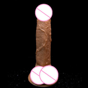 Тонкий маленький пенис ПВХ присоска маленький пенис кофейный цветной G-spot искусственный пенис - Product Image 2