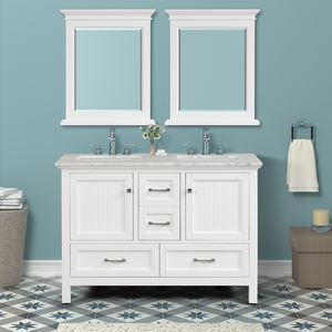 ตู้ห้องน้ำไม้เนื้อแข็งคุณภาพสูง ดีไซน์ร่วมสมัย พร้อมระบบปิดแบบนุ่มนวล และอ่างเซรามิก จากเวียดนาม - Product Image 1