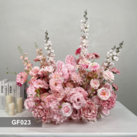 Meilleure vente de fleurs d'allée artificielles rose pêche de jardin de mariage décoration d'arrangement floral de mariage