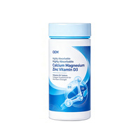 Comprimés de Calcium, Magnésium, Zinc et Vitamine D3 pour Marques Blanches – Suppléments Portables Comprenant des Minéraux Composés pour le Soin Quotidien du Corps en Famille