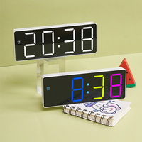 Horloges numériques intelligentes à LED carrées avec affichage de la date, de la température et de la voix, personnalisées, très populaires en Europe et en Amérique, pour la décoration de la maison
