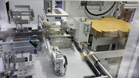 Machine automatique Huanlian pour le pliage de boîtes à pizza en carton ondulé, pour emballages de barils et de canettes en aluminium, haute vitesse 720-900 pièces/heure