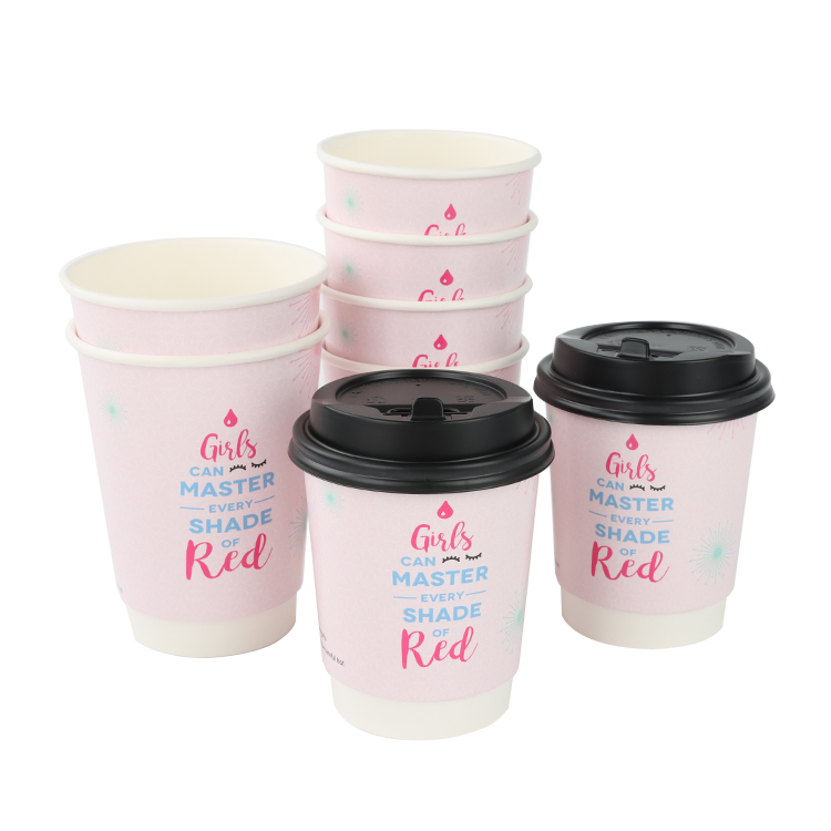 Custom Hight Double Wall Paper Cup High Quality 12oz Food Beverage Cup Coffee