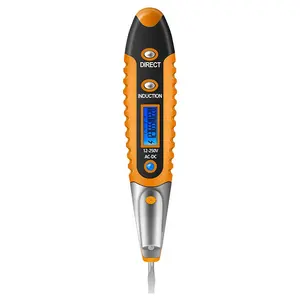 Fabrika doğrudan satış olmayan temassız dijital ekran indüksiyon elektrik kalem çok fonksiyonlu elektrik ölçüm kalem turuncu