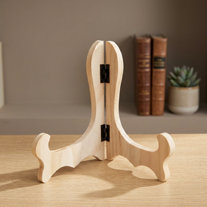 Soporte de Exhibición Plegable Moderno de Madera Zrosy ZR-98, Resistente y Ligero, para Marcos de Fotos Cuadrados, Reutilizable para Fiestas - Product Image 3