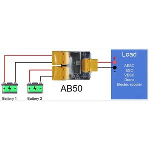 โมดูลแบตเตอรี่คู่ขนานกระแสสูง Autoro AB50 สวิตช์โอนอัตโนมัติสำหรับการขยายแบตเตอรี่ K77 - Product Image 1